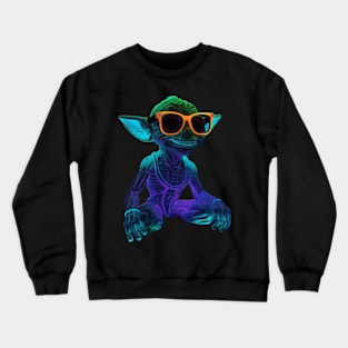 Retro Neon Gremlin T-Shirt | Vintage 80s Fantasy Graphic Design | Glowing Gremlin Crewneck Sweatshirt